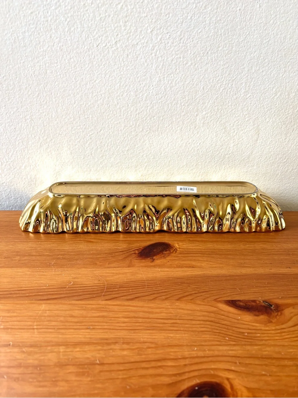 metallic gold finish porcelain cracker tray NWT